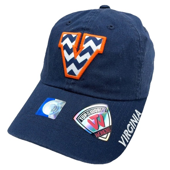 Top of the World Accessories - Virginia Cavaliers Hat Cap Womens Strap Back Blue UVA Baseball Dad Twill Ladies